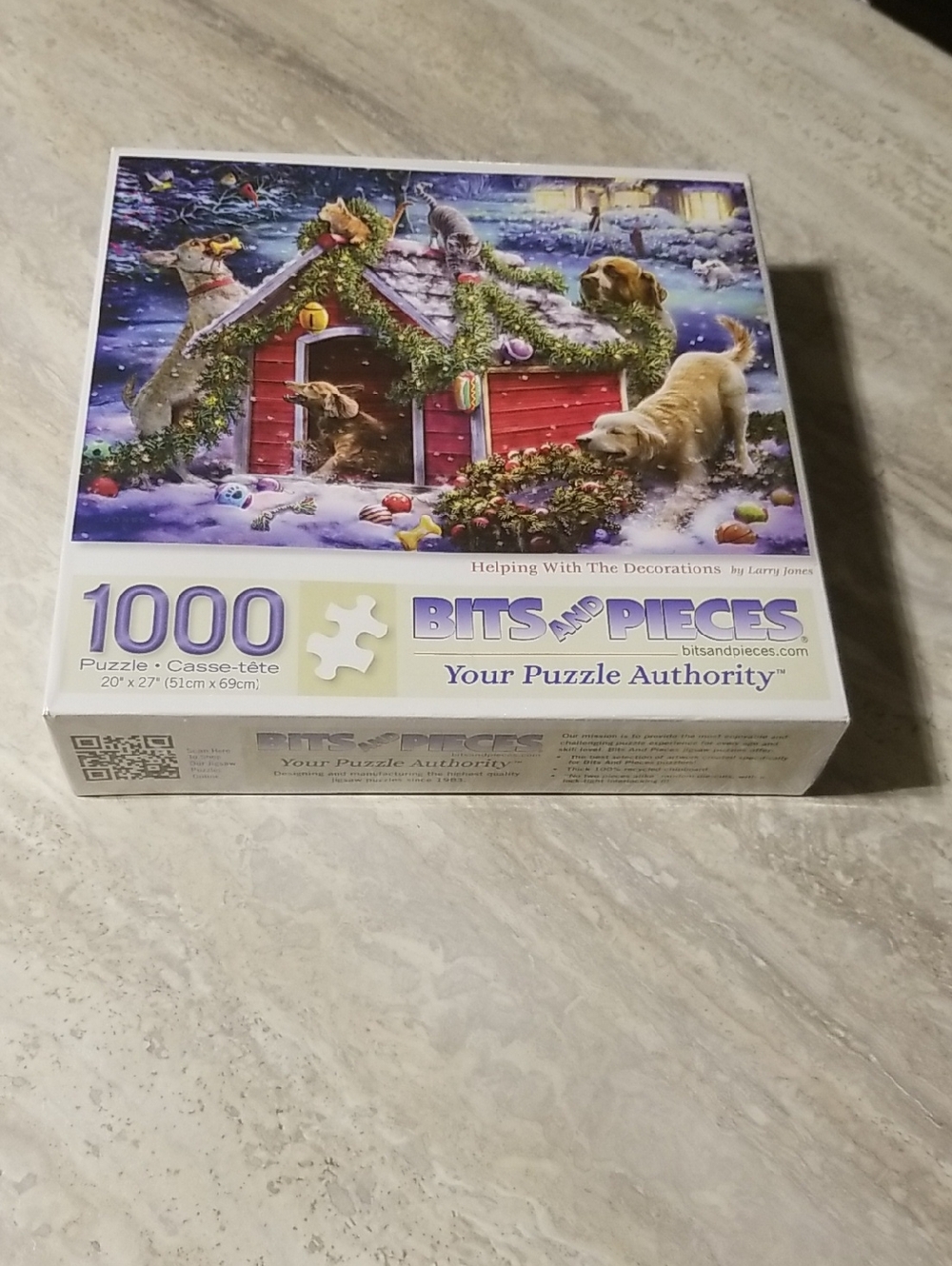 Sealed Bits and Pieces 1000-Piece Holiday Puzzle Helping With The Decorations